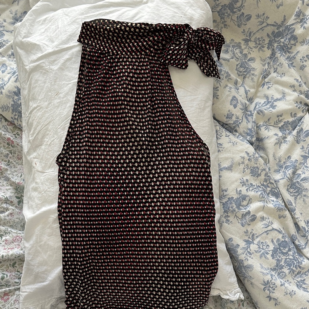 Jacob Black Sheer Dotted Tunic with Twist-Back